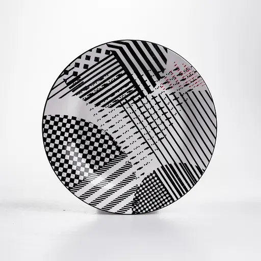 Столовий сервіз золотий на 6 персон 18 предметів набір фарфорових тарілок для сервірування столу сервіз тарілок Yiwu HP-HK-A3 - фото 5