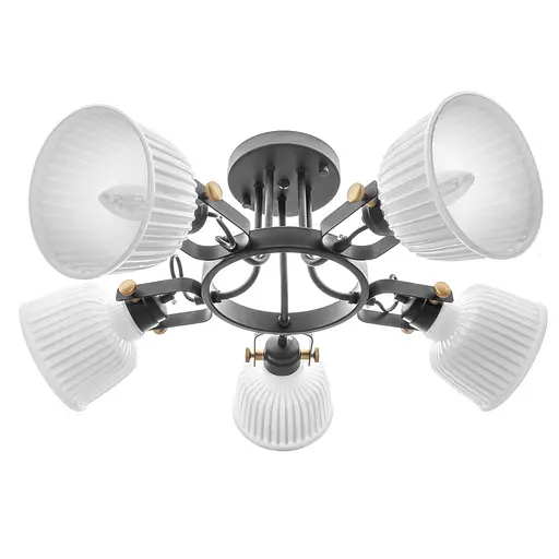 Люстра потолочная Brille классическая E14 40W BK (BR-01463C/5) - фото 2