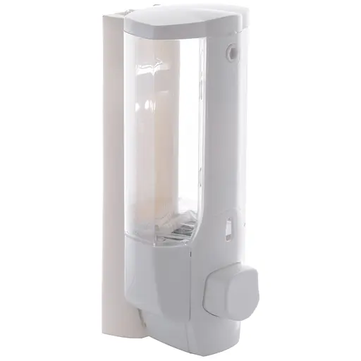 Дозатор для рідкого мила настінний білий Zerix LR406 ZX2717, Білий - фото 3