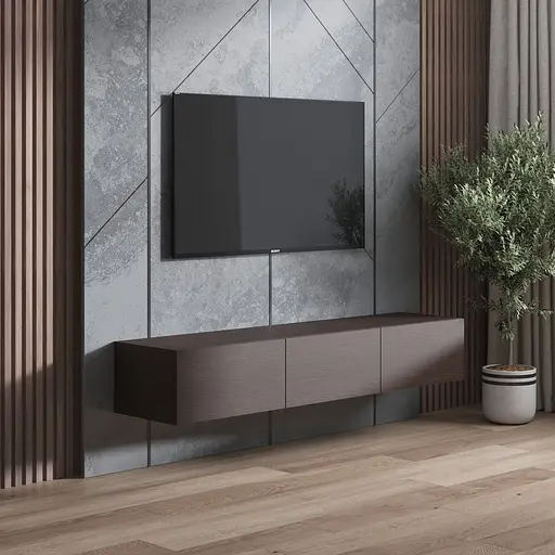 Тумба під телевізор Vays, навісна тумбочка M-19 Венге Темний