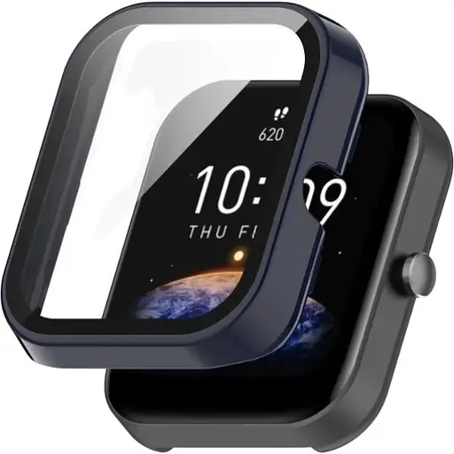 Чехол-накладка DK Пластик Gloss Glass Full Cover для Xiaomi Amazfit Bip 3 / 3 Pro (dark blue)