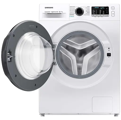 Пральна машина Samsung WW70AGAS22AEUA White 7кг фронтальна 14 програм інвертор швидкість віджиму 1200 об/хв дісплей клас енергоспоживання A+++ 85x60x45 - фото 2