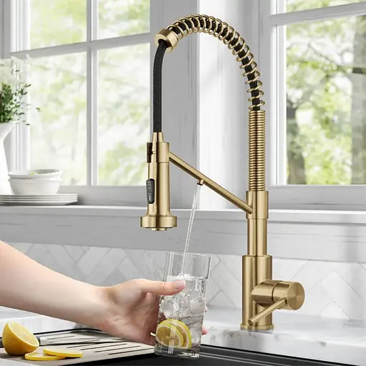 Змішувач для кухні на дві води Kraus Bolden KFF-1610BB Бронза - фото 6