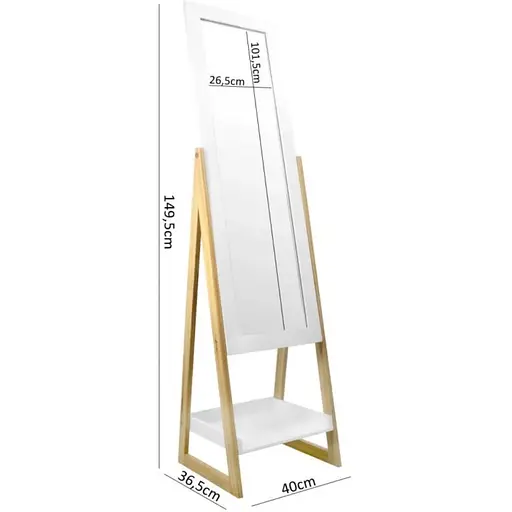 Зеркало в полный рост Chomik Olaf с полочкой - фото 6