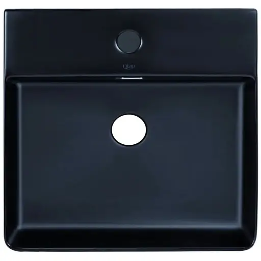 Умивальник Qtap Nando LT 500x420x130 Black matt QT12116146AMB, Чорний матовий - фото 1