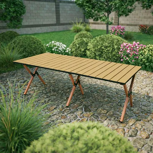 Складной стол Market Union 120х60х44 см светло-коричневый (1004595) - фото 2