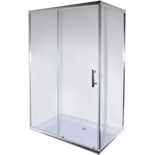 Душевая кабина без поддона Mixxus Hard SC01-120x80x185-TR хром прозрачное стекло 5 мм MI6912, Универсальная, прозрачная, хром - фото 1