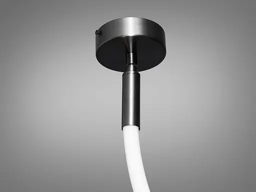 Сучасна світлодіодна люстра в комнату шланг, 22 Вт, чорний хром - фото 3