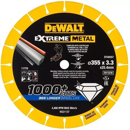 Диск алмазный по металлу DeWalt d = 355 мм (DT40257)