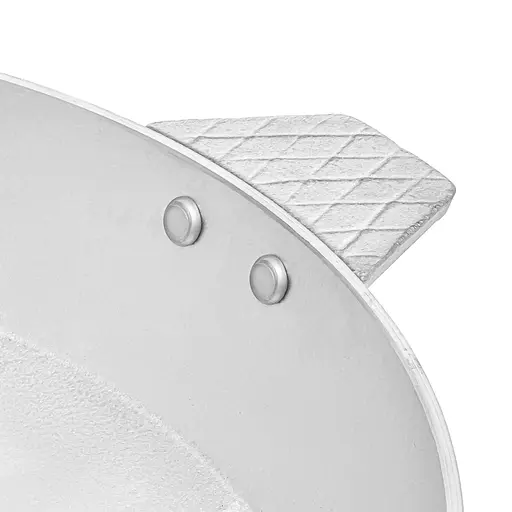 Жаровня сковорода алюмінієва з кришкою та литими ручками Ø 29.4 см для смаження, тушкування та запікання Сріблястий 87870 - фото 6