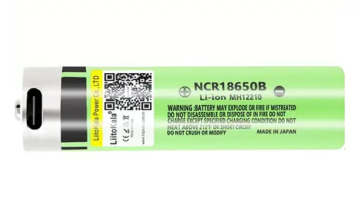 Аккумулятор LiitoKala Lii-USB-34B 18650 3400mah с защитой (Зеленый) - фото 2