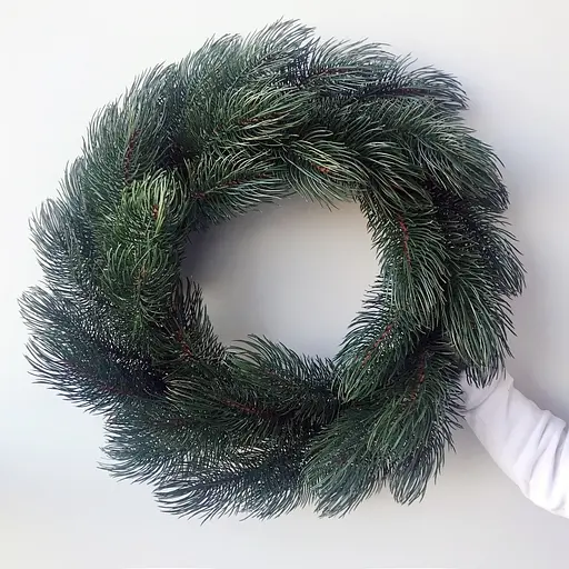 Вінок хвойний Hvoya Сосна литий зелений 60 см - фото 4