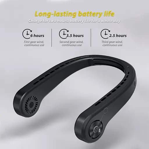 Портативний шийний вентилятор USB - фото 2