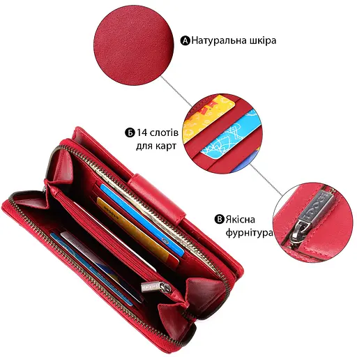 Женский вертикальный кошелек из натуральной кожи Tony Perotti 17х9.5х2.5 см acs0032275 - фото 4