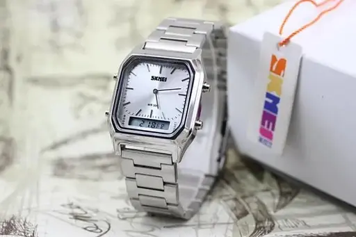 Наручний чоловічий годинник Skmei 1220 Tango Сріблисті - фото 4