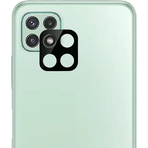 Захисне скло на камеру DK 3D Color Glass для Samsung Galaxy A22 5G A226 black