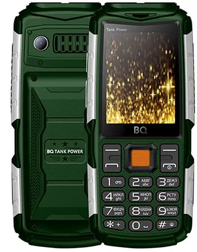 Протиударний кнопковий мобільний телефон Land Rover BQ-2430 Green Tank Power 4000 мАг - фото 1