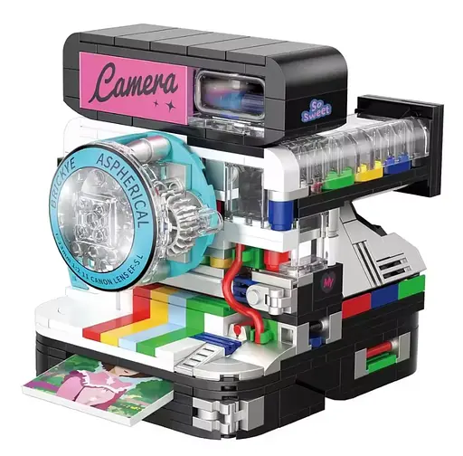 Конструктор фотоаппарат Zhegao Instant camera камера для детей и взрослых 478 деталей - фото 1