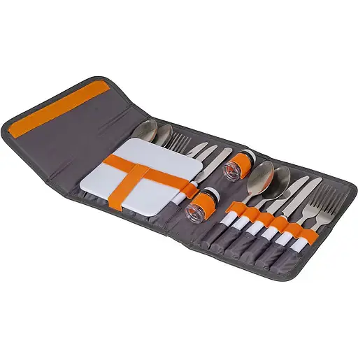 Набор столовых приборов Bo-Camp Picnic Grey 16 предметов (7504340) - фото 1