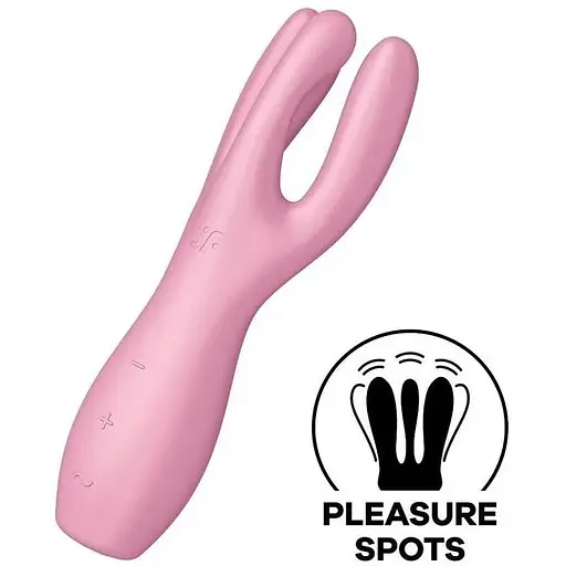 Клиторальный вибратор Satisfyer Threesome 3 с тремя пальчиками Рожевий - фото 2