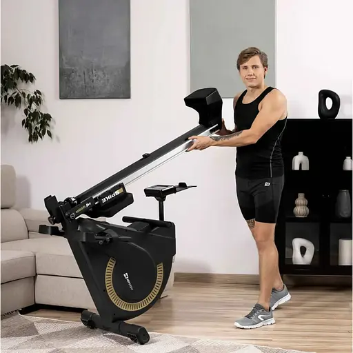 Гребной тренажер Hop-Sport HS-095R Spike золотой - фото 7