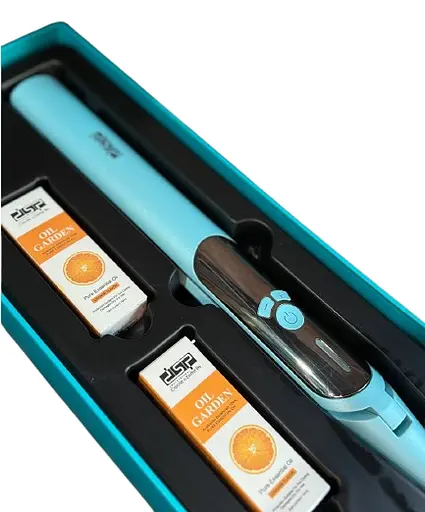 Випрямляч для волосся DSP 10265 з керамічним покриття з LED дисплеєм Блакитний - фото 6