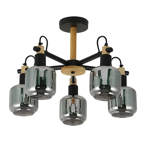 Люстра Ardero BL1450-1 DENVER під лампу чорний - фото 2