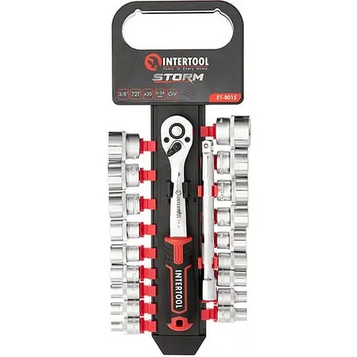Набір торцевих головок із тріскачкою Intertool ET-8015 18 шт. [148847]