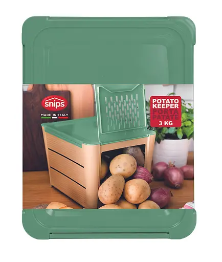 Контейнер для хранения 3 кг овощей Snips, бежево-зеленый - фото 4