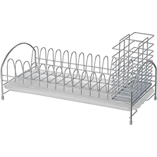 Сушарка для посуду Lemax настільна з тримачем приборів 42.5х19х21.3 см хром (LF-514)