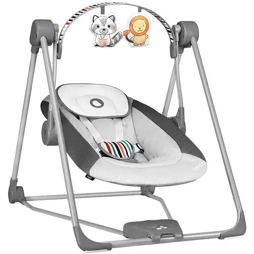 Крісло-гойдалка Lionelo Otto Cozy Grey сіре (LO-OTTO COZY GREY) - фото 3