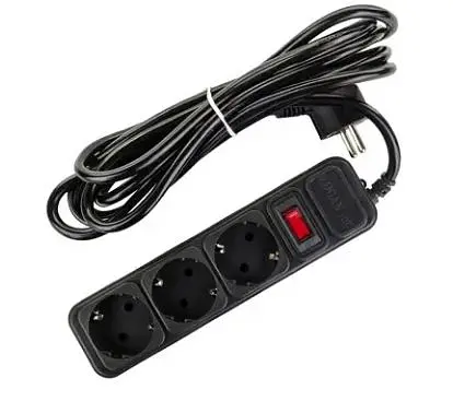 Мережевий фільтр Logan SFB3-3 Black - фото 1