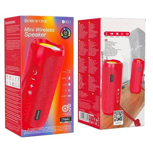 Акустична система Borofone BR21 sports червона - фото 2