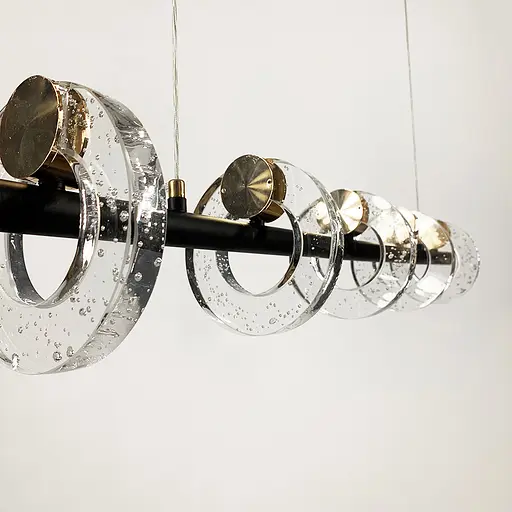 Стильная удлиненная люстра в черном каркасе Line.F G 068/5L - фото 9