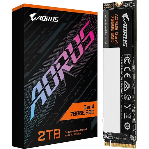 Накопитель SSD Gigabyte m.2 NVMe 2TB Aorus 7000E PCIe 4.0x4 (AG470E2TB) - фото 3