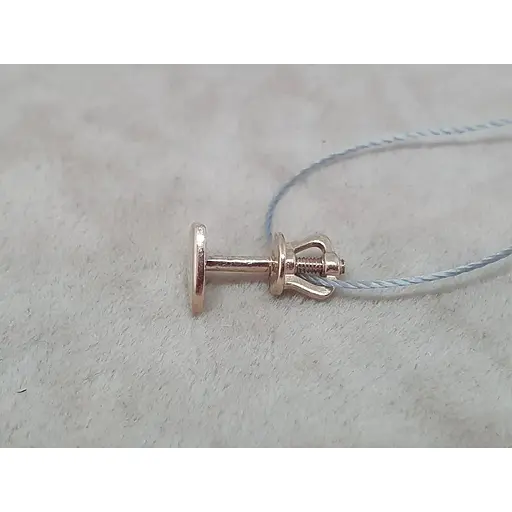 Золотая моносерьга-пуссета Ювелирное производство А. Долина Сердечко.220993/1 - фото 3