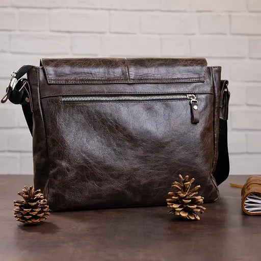 Чоловіча шкіряна сумка SHVIGEL 30х22х8 см sum0012638 - фото 7