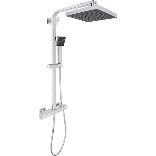 Душова система універсальна Qtap Sloup термостатична на два споживача QTSL57103KNC Chrome, Хром - фото 1