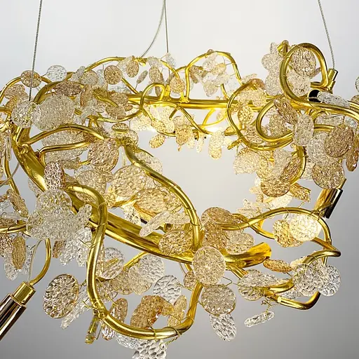 Удивительная люстра в закрученном корпусе Line.F Диаметр 80см - фото 6