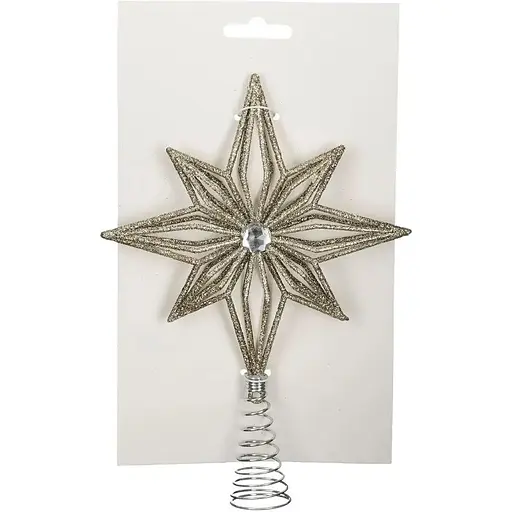 Елочная верхушка Mica Decorations Звезда пластиковая 20 см пастель шампань (1181249)