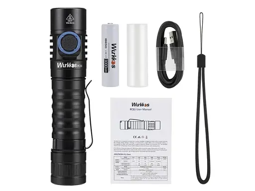 Ліхтар ручний FC11 з магнітом та акумулятором на 3000mAh 1300LM 5000K 18650 USB Type-C Чорний - фото 3