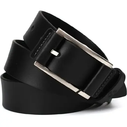 Ремінь шкіряний Grande Pelle чорний 120х3.5х0.5 см acs0032042 - фото 1