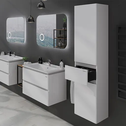 Пенал підвісний Sanwerk "Амата Air" 40 білий правий MV0000787, Білий - фото 2