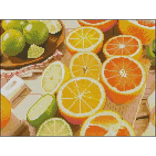 Алмазная мозаика без подрамника Цитрусовые Strateg ZAV3040-48, 30х40 см - фото 1