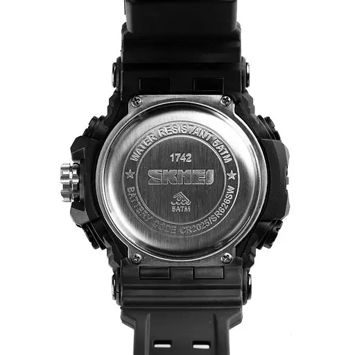 Мужские спортивные наручные часы Skmei 1742 Hamlet (Черные) - фото 3