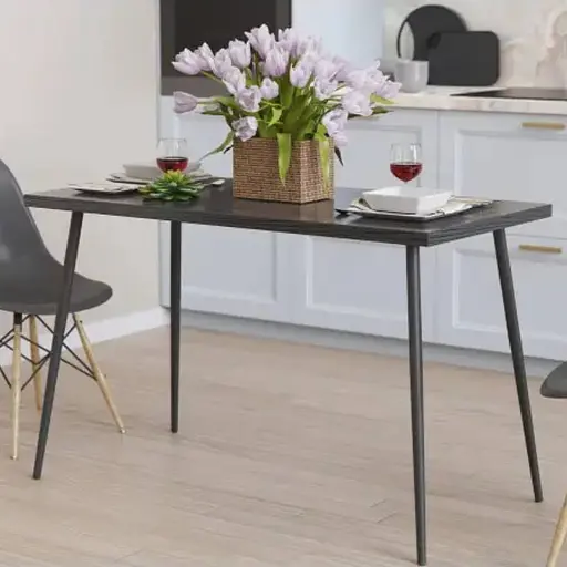 Кухонний стіл Марсель 30 Ferrum-decor 75x120x70 Чорний метал ДСП Сосна Кембра 32 мм (FRD-106688)