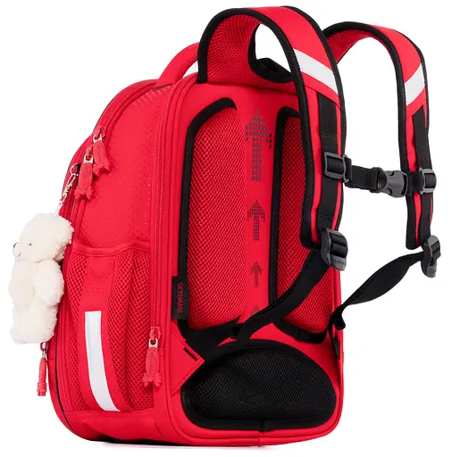 Школьный рюкзак (ранец) с ортопедической спинкой Winner / SkyName для девочки с Единорогом 37х29х18 см красный для начальной школы R4-403 - фото 2