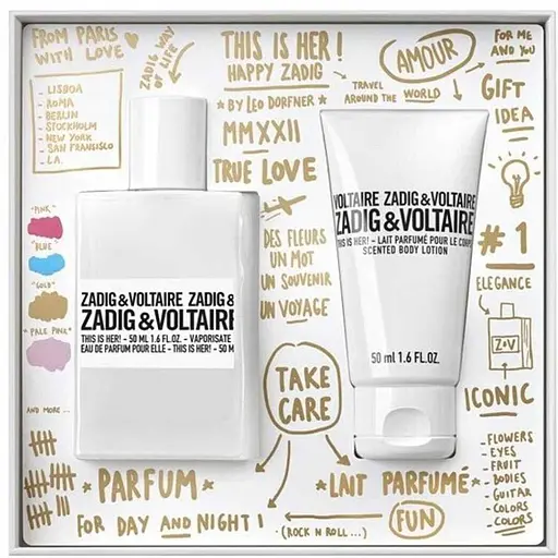 Набір Zadig & Voltaire This is her 50 мл парфумована вода, 50 мл лосьйон для тіла - фото 2