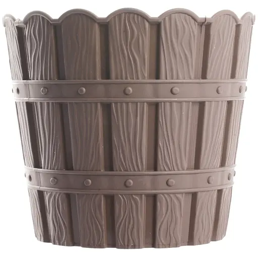 Горщик для квітів Violet House 1054 Bamboo Coffee з дренажем 1.2 л (1054 BAMBOO COFFEE 1.2 л.) - фото 1