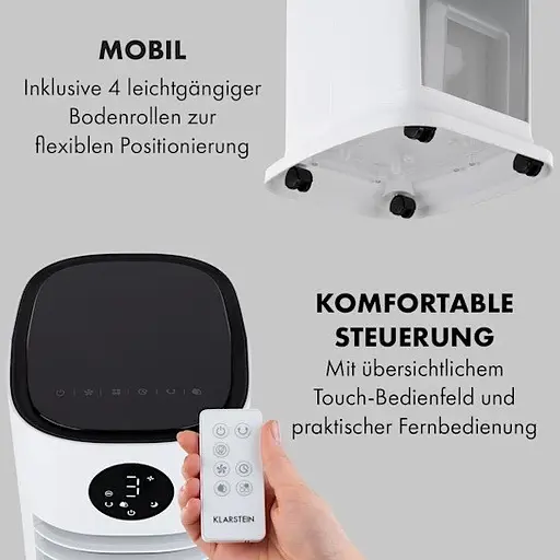 Охладитель воздуха Klarstein Skytower Grand Smart 480 м3 /ч белый (10035816) - фото 8